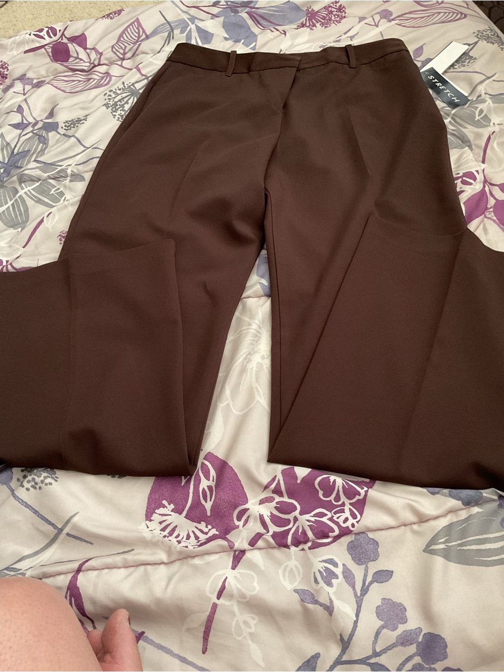 A. Byer Brown Straight-Leg Dress Pants